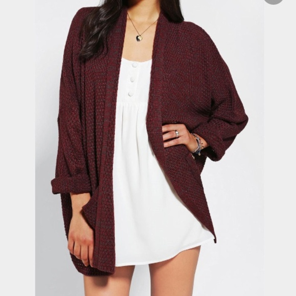 BDG burgundy cardigan